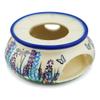 Polmedia Polish Pottery Heater UNIKAT - Long Lavender Pattern Handmade in Boleslawiec Poland by Ceramika Dalia + Certificate of Authenticity view 3