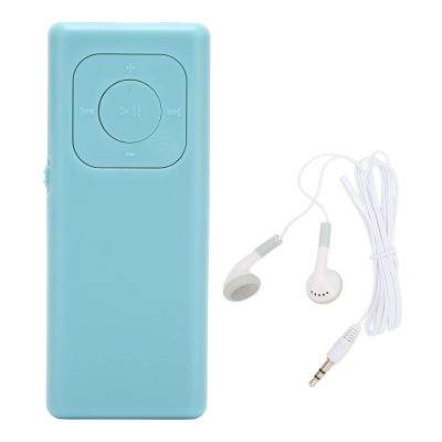 ASHATA MP3 Player for Running, Mini Portable HiFi Lossless Sound Player Radio Support 64G Memory Card for Students Travel Work Sports (Blue)