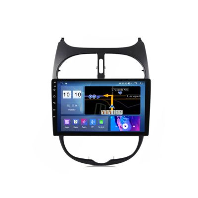 Android 10 9'' Car Audio Stereo Head Unit for Peugeot 206 2004-2008 with Backup Camera GPS Navigation Supports Bluetooth WiFi Steering Wheel Control FM Radio Carplay 4G DSP,M200s
