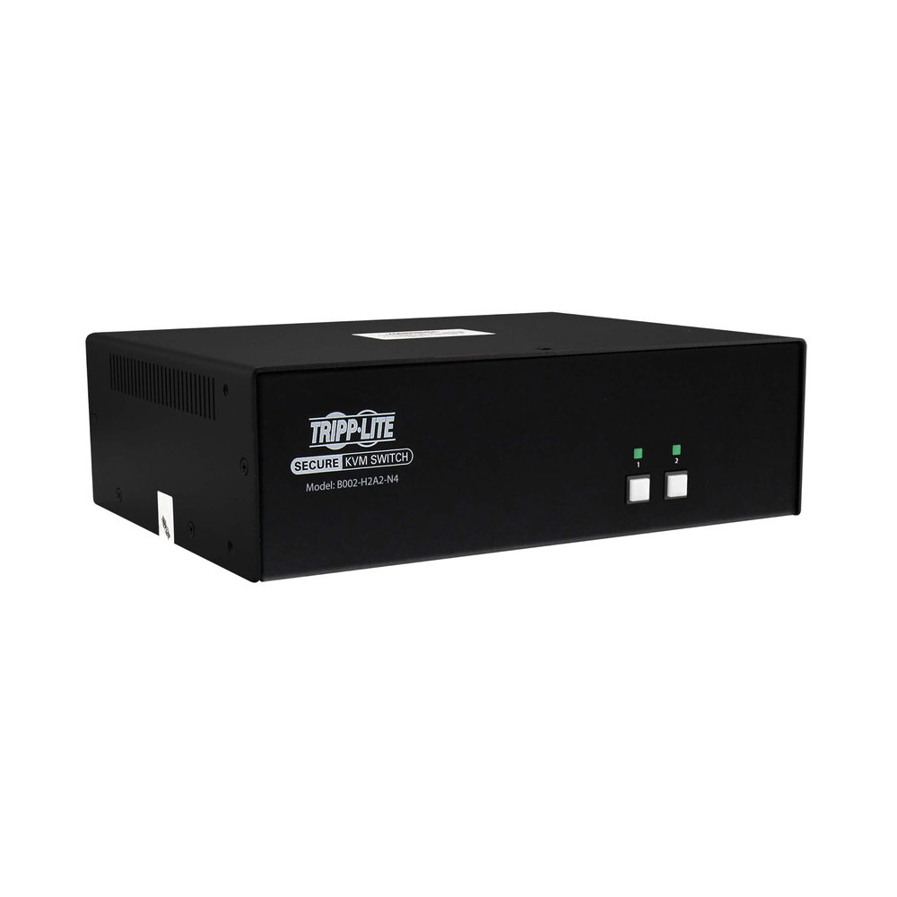 Tripp Lite Secure KVM Switch, 2-Port HDMI, United States Government NIAP-Certified PP4.0 Security, 4K @ 60Hz Quality, TAA Compliant, 3-Year Warranty (B002-H2A2-N4)