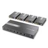Cable Matters 1x4 4K HDMI Extender Splitter, Supports 164ft for 4K@60Hz or 196ft for 4K@30Hz, Wall Mount 1-In-4-Out HDMI Over Ethernet Splitter, Local Monitor Loop-Out view 1