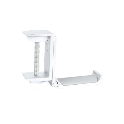 TOMYEUS Headphone Stand Headphone Holder Desktop Lock Clip-on Headphone Holder Universal Headphone Holder Metal Hanger Headphone Holder (Silver/Black) Headset Holder (Color : Silver)
