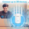 1200Mbps WiFi Range Extender Signal Booster, Covers up to 5000Sq.ft and 35 Devices, 2.4 & 5GHz Dual Band WiFi Repeater with Ethernet/LAN Port view 4