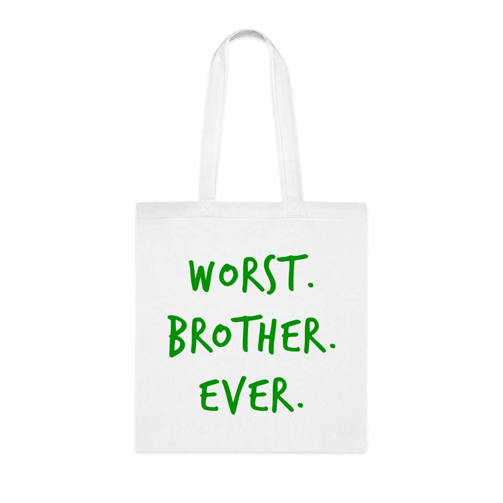 Worst. Brother. Ever. Tote Bag, Brother Christmas Gift idea, Gift For Brother, Brother Shoulder Bag, Brother reusable Bags, Gift for Brother from Favorite Brother And Sister