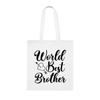 World Best Brother Tote Bag, Brother Christmas Gift idea, Gift For Brother, Brother Shoulder Bag, Brother reusable Bags, Gift for Brother from Favorite Brother And Sister view 1