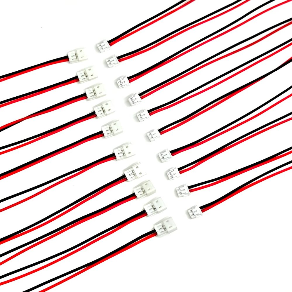 Babaobox 10pairs 24AWG JST ZH1.5mm 2PIN Micro Electrical Male and Female Connector Plug with 150mm Wire Cables