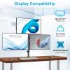 MOUNTUP Triple Monitor Stand, Height Adjustable Monitor Desk Mount Fit for 17 to 32 Inch Computer Screens, Stacked Monitors Arm for 3 Monitors, with C-Clamp and Grommet Base, up to 17.6lbs per Arm view 2