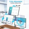 MOUNTUP Triple Monitor Stand, Height Adjustable Monitor Desk Mount Fit for 17 to 32 Inch Computer Screens, Stacked Monitors Arm for 3 Monitors, with C-Clamp and Grommet Base, up to 17.6lbs per Arm view 3