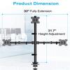 MOUNTUP Triple Monitor Stand, Height Adjustable Monitor Desk Mount Fit for 17 to 32 Inch Computer Screens, Stacked Monitors Arm for 3 Monitors, with C-Clamp and Grommet Base, up to 17.6lbs per Arm view 4