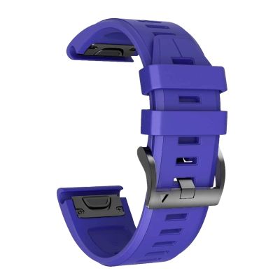 DJDLFA 26 22mm Silicone Watchband for Garmin Fenix 6X 6Pro Watch Quick Release Easy fit Wrist Band Strap for Fenix 5X 5Plus Accessories (Color : Sapphire, Size : 26mm Fenix 6X 6XPro)