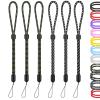 Hukado Hand Wrist Strap Lanyard, 6 Pack 9.5inch Adjustable Nylon Wristlet Straps Keychain String for Cell Phone Case Holder, AirPods Pro 2 2022, Camera, Key, GoPro, USB Drive, Ski Glove (Black+Green) view 1