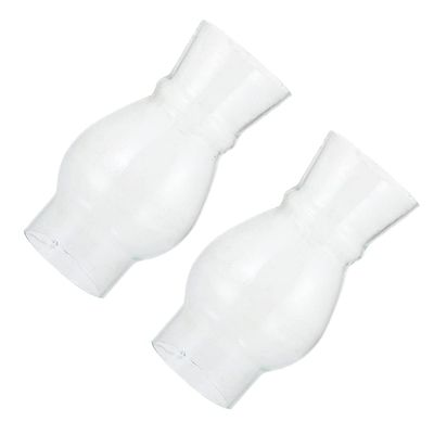 Uonlytech 2-Pack Glass Oil Lamp Shades Vintage Light Cover Accessory for Kerosene Lamps and Wall Lights Soft Light Diffuser 3.66 X 1.29 X 1.29 in