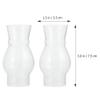 Uonlytech 2-Pack Glass Oil Lamp Shades Vintage Light Cover Accessory for Kerosene Lamps and Wall Lights Soft Light Diffuser 3.66 X 1.29 X 1.29 in view 3