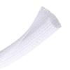 CrocSee 10ft - 1/2 inch Braided Cable Management Sleeve Cord Protector - Self-Wrapping Split Wire Loom for TV/Computer/Home Theater/Engine Bay - White view 1