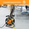 DEWENWILS 30FT Metal Power Cord Reel and Cord Storage Reel view 3