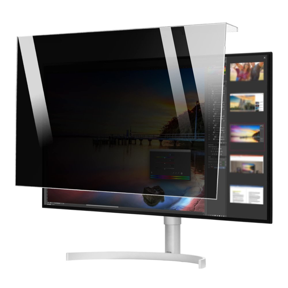 CUNIO Universal 18-27 Inch Computer Privacy Screen Filter Privacy and Anti-Blue Light Hanging Protector Filter Eye Protection Acrylic Protector Film / 23/24in 540x340mm
