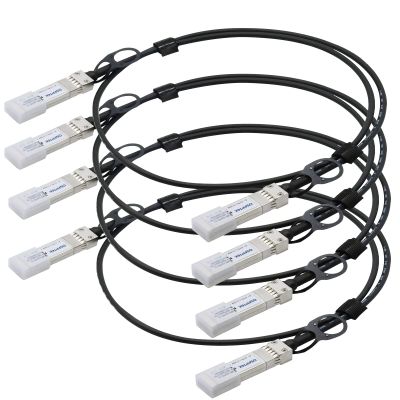 QSFPTEK 4pack 10G SFP+ DAC Cable, 1m (3ft) Passive Direct Attach Copper Twinax Cable for Cisco SFP-H10GB-CU1M, Ubiquiti, D-Link, Netgear, Mikrotik, Open Switch Devices