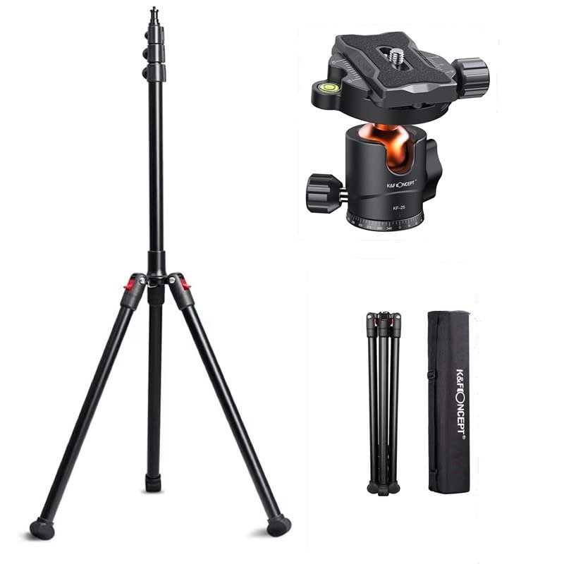 25mm Metal Tripod Ball Head & 86.6 inch /220 cm Tripod Light Stand