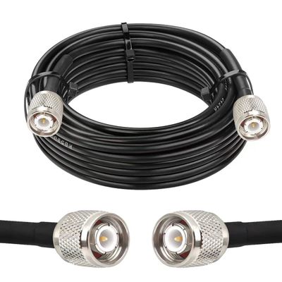 MOOKEERF TNC Male to TNC Male Coax Cable 25FT, 50 Ohm RG58 Coaxial Cable with TNC Connectors for GPS Navigation Antenna,RTK Surveying Antenna,Wireless mic System
