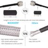 MOOKEERF TNC Male to TNC Male Coax Cable 25FT, 50 Ohm RG58 Coaxial Cable with TNC Connectors for GPS Navigation Antenna,RTK Surveying Antenna,Wireless mic System view 4