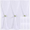 6 Panels White Backdrop Curtain for Parties Wedding Wrinkle Free White Photo Curtains Backdrop Drapes Fabric Decoration for Baby Shower 30ft(W) x 10ft(H) view 1
