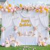 6 Panels White Backdrop Curtain for Parties Wedding Wrinkle Free White Photo Curtains Backdrop Drapes Fabric Decoration for Baby Shower 30ft(W) x 10ft(H) view 3