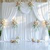 6 Panels White Backdrop Curtain for Parties Wedding Wrinkle Free White Photo Curtains Backdrop Drapes Fabric Decoration for Baby Shower 30ft(W) x 10ft(H) view 4
