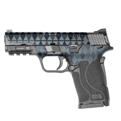 MightySkins Skin Compatible with Smith & Wesson M&P 9mm Shield EZ M2.0 - Black Argyle | Protective, Durable, and Unique Vinyl Decal wrap Cover | Easy to Apply | Made in The USA