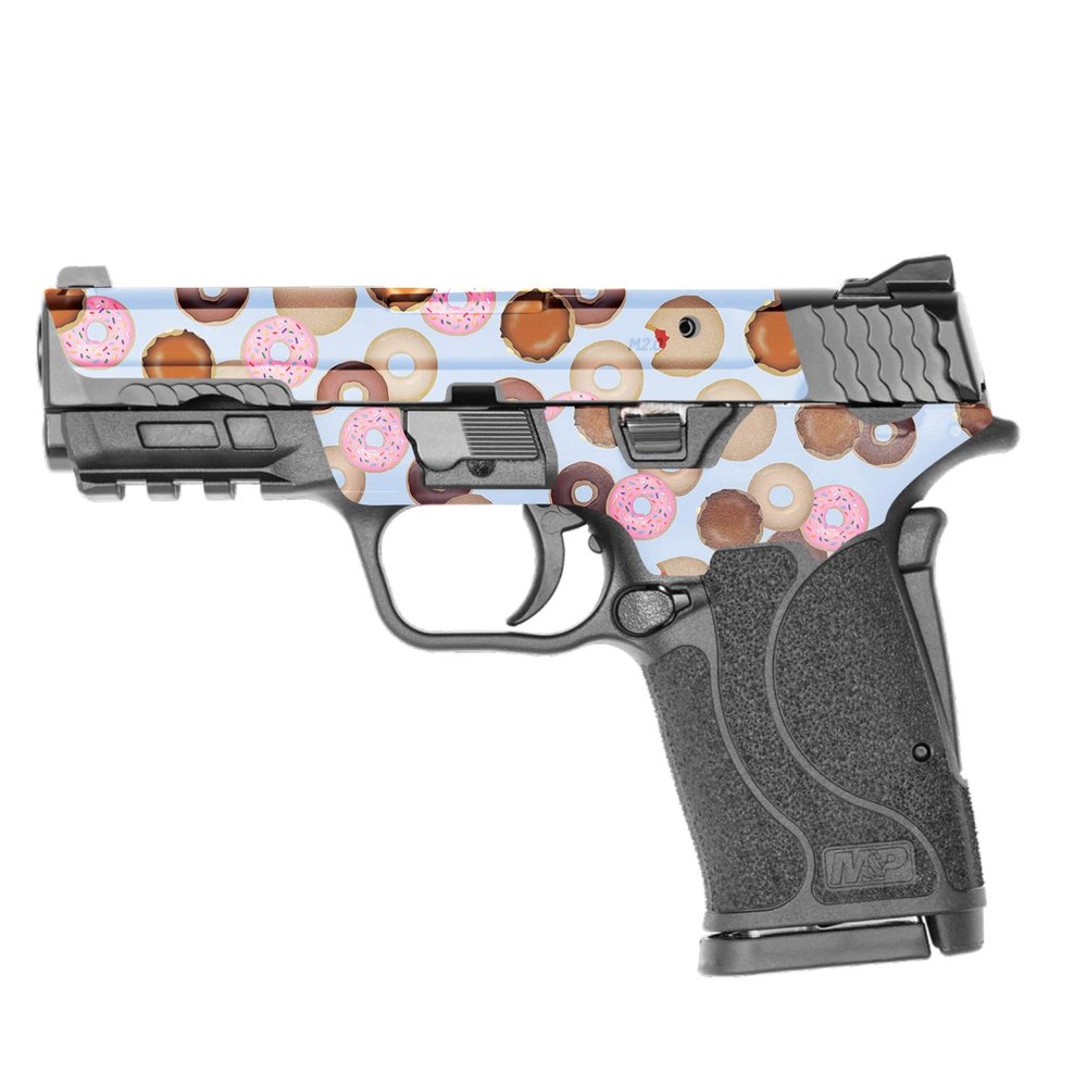 MightySkins Skin Compatible with Smith & Wesson M&P 9mm Shield EZ M2.0 - Donut Binge | Protective, Durable, and Unique Vinyl Decal wrap Cover | Easy to Apply | Made in The USA