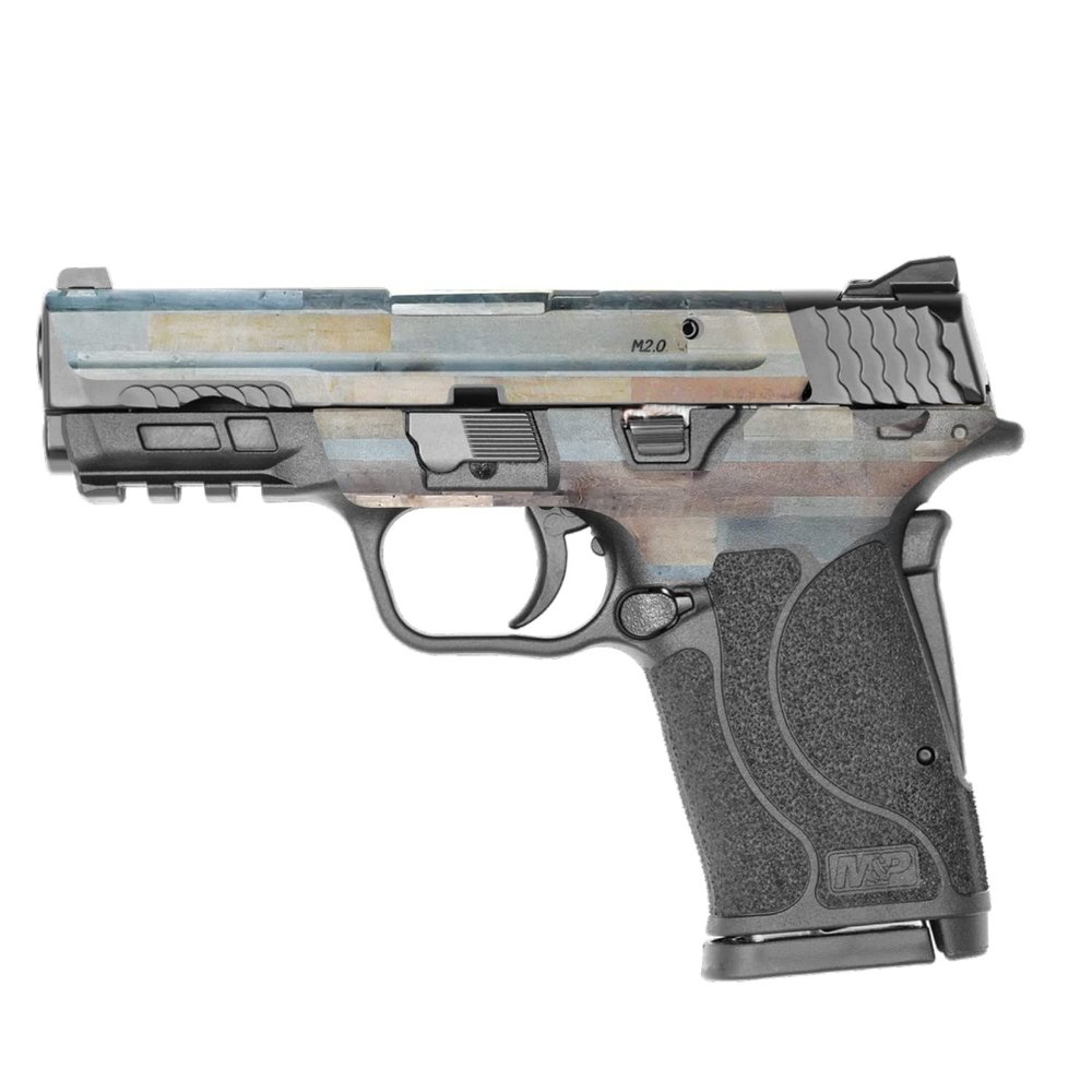 MightySkins Skin Compatible with Smith & Wesson M&P 9mm Shield EZ M2.0 - Gray Wood | Protective, Durable, and Unique Vinyl Decal wrap Cover | Easy to Apply | Made in The USA