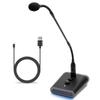 Movo GM-7 Professional 18-inch Gooseneck Microphone and USB Interface Base with RGB Lights, Gain, Mute - Podium Microphone with Stand for Streaming, Meetings, Lectures - USB Mic for Mac and PC view 1
