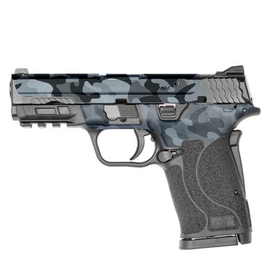 MightySkins Skin Compatible with Smith & Wesson M&P 9mm Shield EZ M2.0 - Black Camo | Protective, Durable, and Unique Vinyl Decal wrap Cover | Easy to Apply | Made in The USA