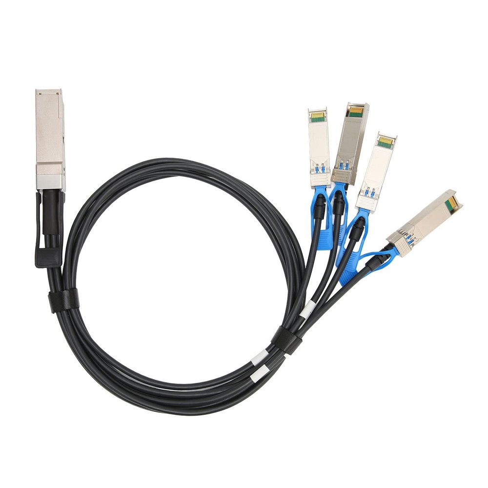 100G QSFP28 DAC Cable,100G High Speed Cable 1 Meter Distance QSFP28 to 4 SFP28 Interface Active Optical Cable 100 Gigabit Fiber Optic Active Cables