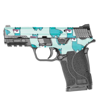 MightySkins Skin Compatible with Smith & Wesson M&P 9mm Shield EZ M2.0 - Awesome Alpacas | Protective, Durable, and Unique Vinyl Decal wrap Cover | Easy to Apply | Made in The USA