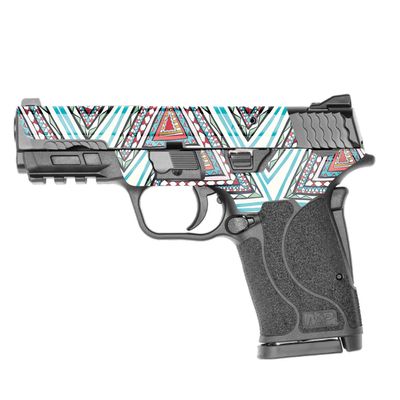 MightySkins Skin Compatible with Smith & Wesson M&P 9mm Shield EZ M2.0 - Aztec Pyramids | Protective, Durable, and Unique Vinyl Decal wrap Cover | Easy to Apply | Made in The USA