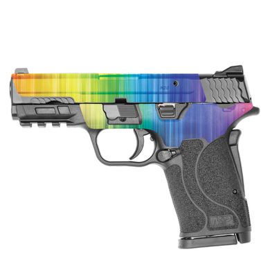 MightySkins Skin Compatible with Smith & Wesson M&P 9mm Shield EZ M2.0 - Rainbow Streaks | Protective, Durable, and Unique Vinyl Decal wrap Cover | Easy to Apply | Made in The USA