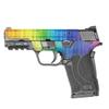 MightySkins Skin Compatible with Smith & Wesson M&P 9mm Shield EZ M2.0 - Rainbow Streaks | Protective, Durable, and Unique Vinyl Decal wrap Cover | Easy to Apply | Made in The USA view 1