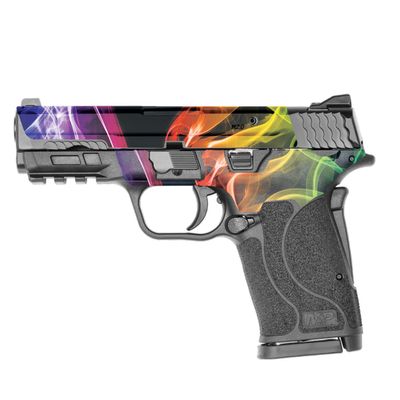 MightySkins Skin Compatible with Smith & Wesson M&P 9mm Shield EZ M2.0 - Bright Smoke | Protective, Durable, and Unique Vinyl Decal wrap Cover | Easy to Apply | Made in The USA