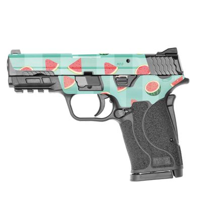 MightySkins Skin Compatible with Smith & Wesson M&P 9mm Shield EZ M2.0 - Watermelon Patch | Protective, Durable, and Unique Vinyl Decal wrap Cover | Easy to Apply | Made in The USA