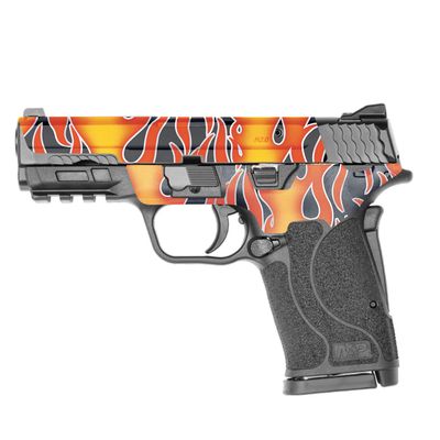MightySkins Skin Compatible with Smith & Wesson M&P 9mm Shield EZ M2.0 - Hot Flames | Protective, Durable, and Unique Vinyl Decal wrap Cover | Easy to Apply | Made in The USA