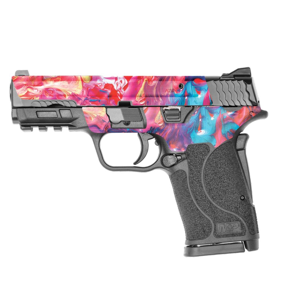 MightySkins Skin Compatible with Smith & Wesson M&P 9mm Shield EZ M2.0 - Paint Party | Protective, Durable, and Unique Vinyl Decal wrap Cover | Easy to Apply | Made in The USA