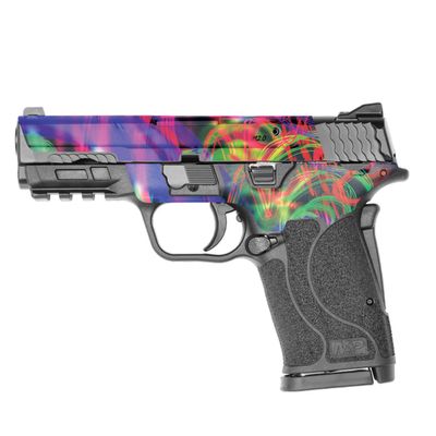 MightySkins Skin Compatible with Smith & Wesson M&P 9mm Shield EZ M2.0 - Neon Splatter | Protective, Durable, and Unique Vinyl Decal wrap Cover | Easy to Apply | Made in The USA