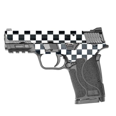 MightySkins Skin Compatible with Smith & Wesson M&P 9mm Shield EZ M2.0 - Check | Protective, Durable, and Unique Vinyl Decal wrap Cover | Easy to Apply | Made in The USA