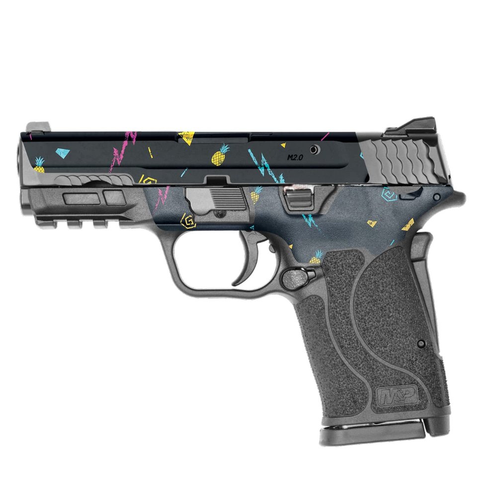 MightySkins Skin Compatible with Smith & Wesson M&P 9mm Shield EZ M2.0 - Magic Pineapple | Protective, Durable, and Unique Vinyl Decal wrap Cover | Easy to Apply | Made in The USA