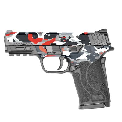 MightySkins Skin Compatible with Smith & Wesson M&P 9mm Shield EZ M2.0 - Red Camo | Protective, Durable, and Unique Vinyl Decal wrap Cover | Easy to Apply | Made in The USA