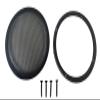 8-Inch 2-Piece Steel Mesh Speaker Grill - Black Heavy Duty w/Ring view 1