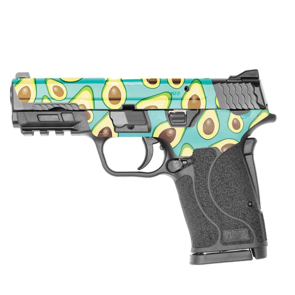 MightySkins Skin Compatible with Smith & Wesson M&P 9mm Shield EZ M2.0 - Seafoam Avocados | Protective, Durable, and Unique Vinyl Decal wrap Cover | Easy to Apply | Made in The USA