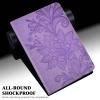 ALILANG Case for iPad Mini 1 /Mini 2 /Mini 3 /Mini 4 /Mini 5 7.9 inch Case, Shockproof Smart Embossed Cover with Auto Sleep/Wake Tablet Case for iPad Mini 5-Purple view 3