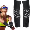 Minatee Volleyball Arm Sleeves Passing Hitting Forearm Sleeves with Protection Pads and Thumb Hole for Youth Girls Kids Women(1 Pair,10 Inch) view 1