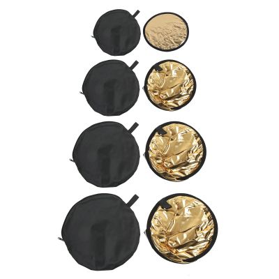 Light Reflector, 2 in 1 Silver Gold Portable Round Collapsible Photography Lighting, Diffuser Photography Reflector with Storage Bag for Photo Studio Lighting, Outdoor Lighting, Live(30cm / 11.8in)